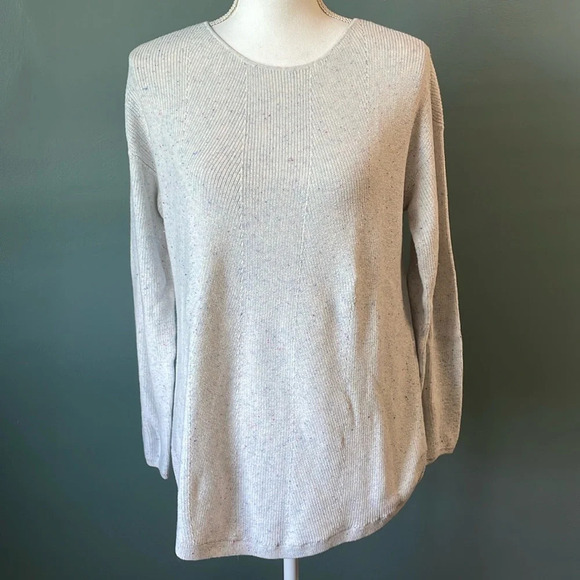 Talbots Long Speckled Colorful Sweater Medium Petite Classic Comfortable - Picture 1 of 4